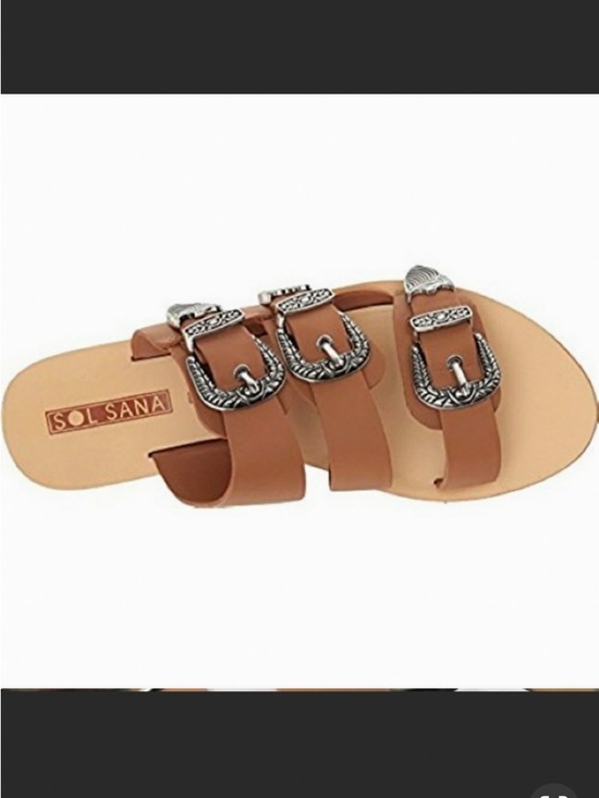 Sol Sana Shoes - Sol Sana Leather Buckle Sandals. Size: 37 (6.5-7)